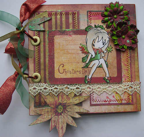 *Christmas day fairy* 2 Handmade Scrapbook Album